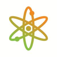 icône de glyphe de vecteur d'atome unique
