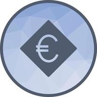 symbole de l'euro low poly fond icône vecteur