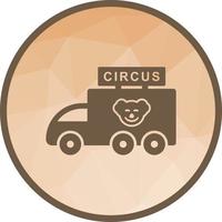 icône de fond de cirque van low poly vecteur