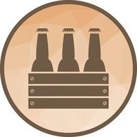 icône de fond de bouteilles de bière low poly vecteur