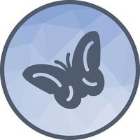papillon volant icône de fond low poly vecteur