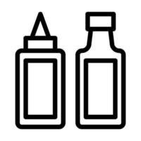 conception d'icônes de condiments vecteur