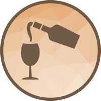 verser le vin icône de fond low poly vecteur