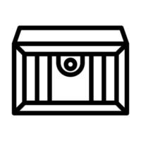 conception d'icône de caisse de butin vecteur