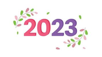 couleur pastel 2023 voeux de nouvel an vecteur