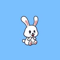 vecteur de dessin animé mignon lapin lapin