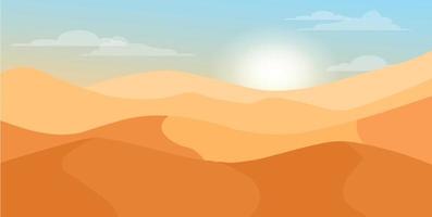 illustration de paysage désertique de vecteur