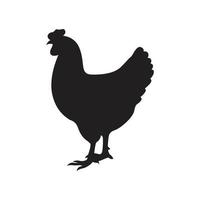 silhouette de poulet illustration vectorielle vecteur