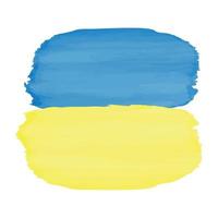 drapeau de l'ukraine sur un poteau. vecteur