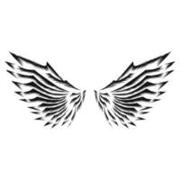 illustration graphique vectoriel de l'icône de l'aile. parfait pour le tatouage, la bannière, les autocollants, les cartes de vœux