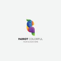 perroquet oiseau dégradé illustration colorée vecteur