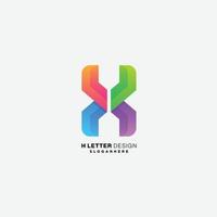 lettre x logo design gradient couleur icône symbole vecteur