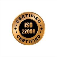 gestion de la sécurité alimentaire certifiée iso 22000 vecteur