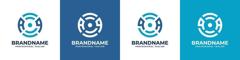 logo monogramme de technologie mondiale lettre aq ou qa, adapté à toute entreprise avec des initiales aq ou qa. vecteur