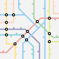 Schéma de la carte du métro vecteur