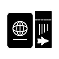 icône de vecteur de billet et de passeport
