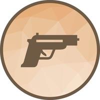 icône de fond pistolet low poly vecteur