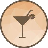 icône de fond cocktail low poly vecteur