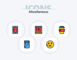 pack d'icônes remplies de lignes diverses 5 conception d'icônes. . étudier. l'école. l'école. l'école vecteur