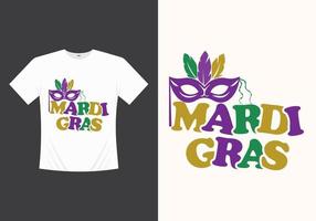 modèle d'illustration vectorielle imprimable mardi gras t-shirt et ressource de conception graphique vecteur