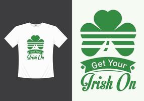 vecteur imprimable joyeux saint patricks day, conception de t-shirt de modèle d'illustration. t-shirt de la Saint-Patrick. tshirt saint patricks day.