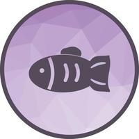 poisson de compagnie ii icône de fond low poly vecteur