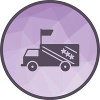 icône de fond low poly de véhicule de campagne vecteur