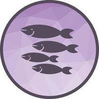 icône de fond poly faible petit poisson vecteur