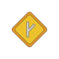 icône de vecteur de signe de route lié
