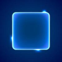carré bleu transparent abstrait avec des lumières et des étincelles vecteur