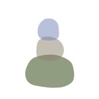 pierres d'équilibre pour spa. concept zen de concentration. illustration simple vecteur