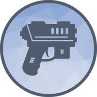 icône de fond de pistolet low poly vecteur