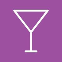 icône de fond de couleur de ligne de verre à cocktail vecteur