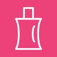 icône de fond de couleur de ligne de bouteille de parfum vecteur