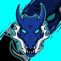 tête de dragon mascotte logo esport illustration vecteur