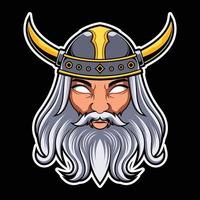 illustration de logo vectoriel tête viking