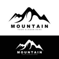 création de logo de montagne, lieu de vecteur pour randonneur amoureux de la nature