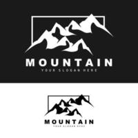 création de logo de montagne, lieu de vecteur pour randonneur amoureux de la nature