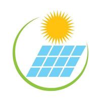 création d'icône logo énergie solaire vecteur