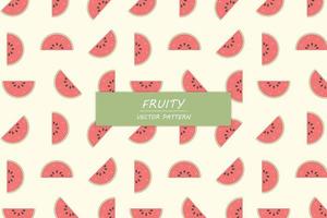 pastèque fruits frais design mignon abstrait motif vectoriel répété sans couture