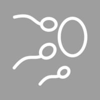 icône de fond de couleur de ligne de sperme vecteur