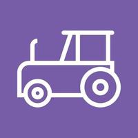 icône de fond de couleur de ligne de tracteur vecteur