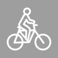 icône de fond de couleur de ligne de cyclisme vecteur
