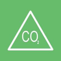 icône de fond de couleur de ligne de dioxyde de carbone vecteur