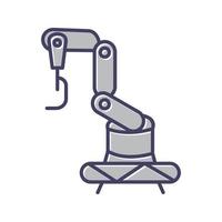 icône de vecteur de robot industriel