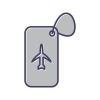 icône de vecteur d'étiquette de bagage