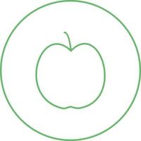 icône de ligne vectorielle pomme unique vecteur
