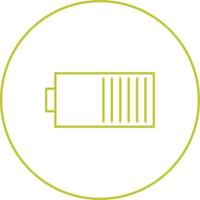 icône de ligne de vecteur de batterie unique