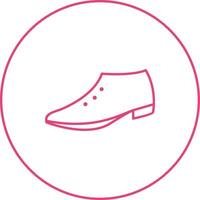 icône de ligne vectorielle de chaussures formelles uniques vecteur