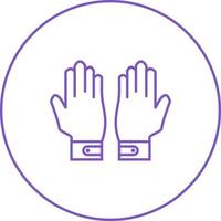 icône de ligne vectorielle de gants uniques vecteur